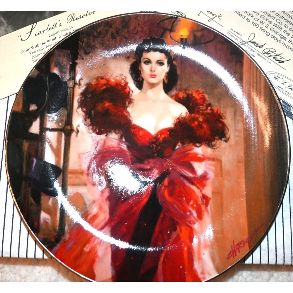 Gone With the Wind - "Scarlette's Resolve" Collector Plate From the Golden Anniv
